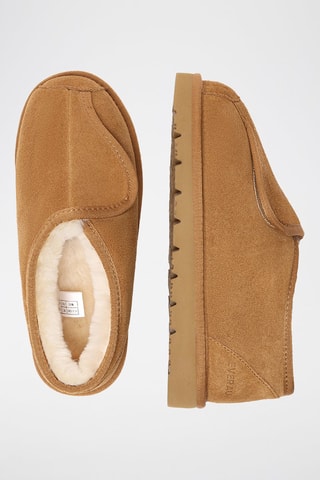 Slip-on fourrés en nubuck Mossy  - Marron