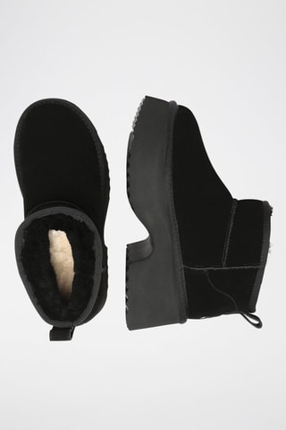 Bottines fourrées plateformes en nubuck Nicobar  - Noir