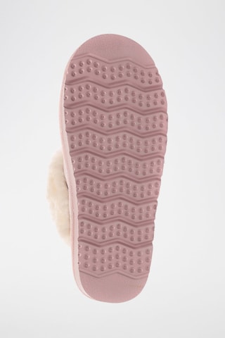 Pantoufles fourrées en nubuck Raven  - Rose