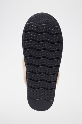 Pantoufles fourrées en nubuck Raven  - Bleu