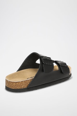 Mules en cuir Mallard  - Noir