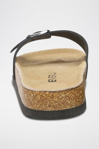 Mules en cuir Swan  - Bleu marine