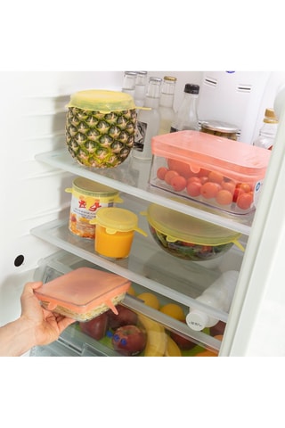 10 couvercles réutilisables et ajustables en silicone