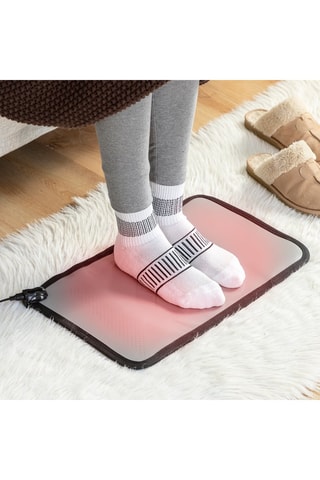 Tapis chauffant électrique - Gris et noir