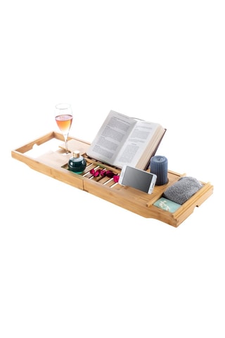 Plateau de bain extensible en bambou