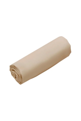 Sábana bajera de percal de algodón 80 hilos/cm² Uni - Beige