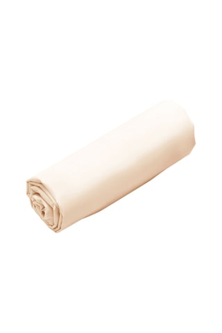 Sábana bajera de percal de algodón 80 hilos/cm² Uni Percaline - Beige