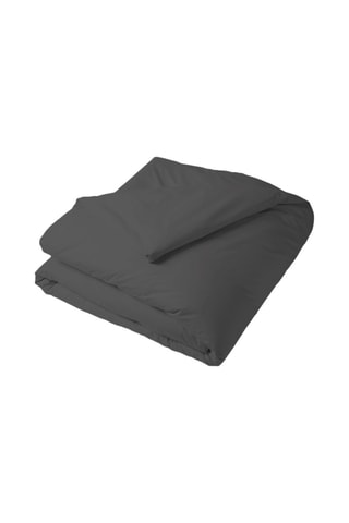 Funda nórdica de percal de algodón 80 hilos/cm² Uni - Antracita