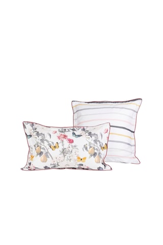 2 fundas de almohada de satén 120 hilos/cm² Cezanne - Blanco - 50 x 75 cm