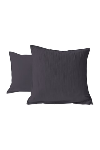 Funda de almohada de algodón Gaze - Antracita