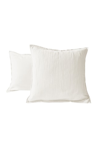 Funda de almohada de algodón Gaze - Marfil - 65 x 65 cm
