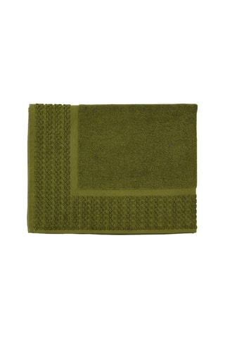 Alfombra de baño Uni - Verde oliva - 60 x 80 cm