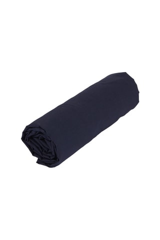 Sábana bajera de percal de algodón 80 hilos/cm² Uni - Caqui