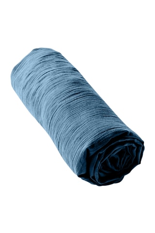 Sábana bajera de gasa de algodón - Azul cobalto