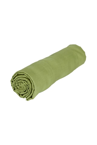 Sábana bajera de satén 80 hilos/cm² Douce Nuit - Verde oliva