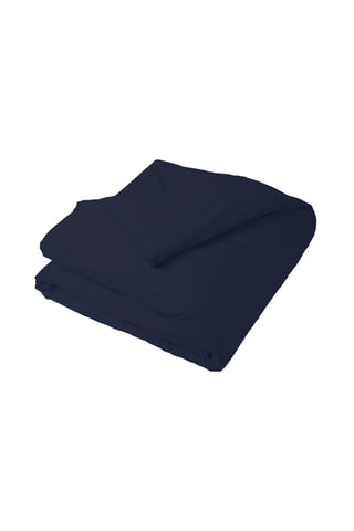 Funda nórdica de percal de algodón 80 hilos/cm² Uni - Azul marino