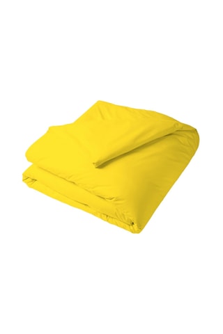 Funda nórdica de percal de algodón 120 hilos/cm² Uni - Amarillo