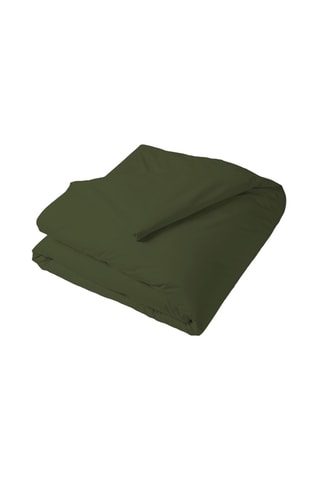 Funda nórdica de percal de algodón 80 hilos/cm² Uni - Verde oscuro