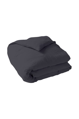 Funda nórdica de gasa de algodón - Antracita