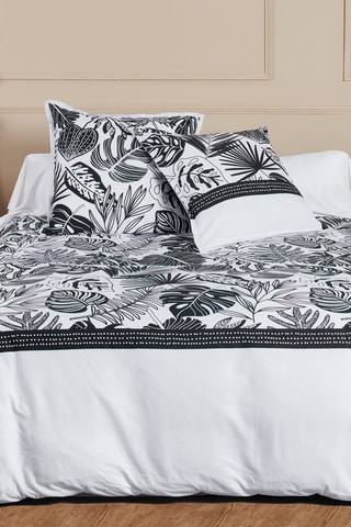 Juego de nórdico Monstera - Blanco y negro