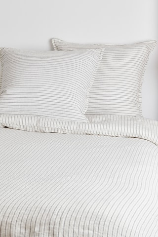 Juego de nórdico de lino - Blanco