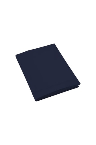Sábana de percal de algodón 80 hilos/cm² Uni - Azul marino