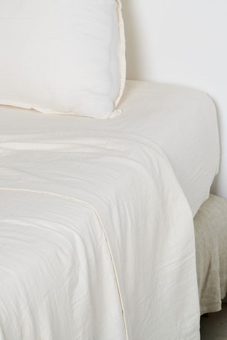 Sábana encimera de gasa de algodón - Marfil