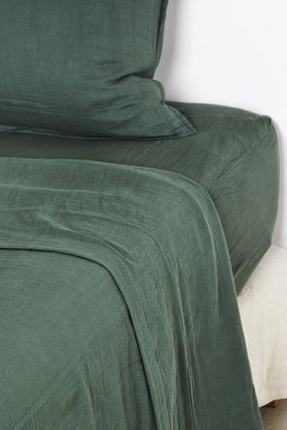 Sábana encimera de algodón - Verde abeto