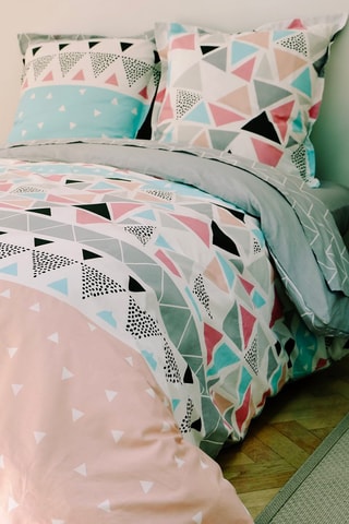 Juego de nórdico Louise - Rosa y blanco