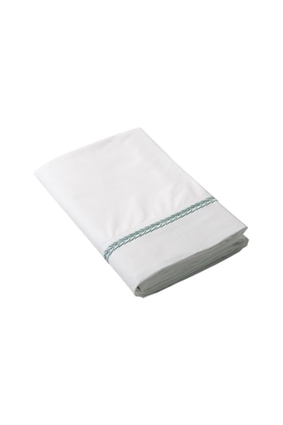 Lenzuolo sopra in percalle di cotone 70 fili/cm² Eucalyptus - Bianco