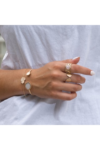 Bague Gina - Plaqué or jaune et quartz