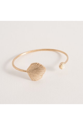 Jonc Louison - Plaqué or jaune et nacre