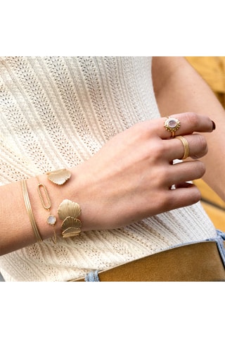 Jonc Hanna - Plaqué or jaune