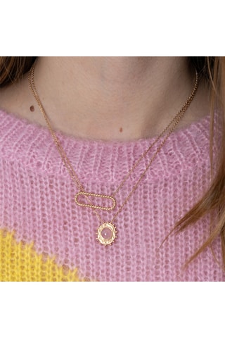 Collier Odile - Plaqué or jaune et quartz