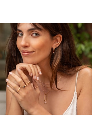 Collier Elise - Plaqué or jaune et pierre de lune