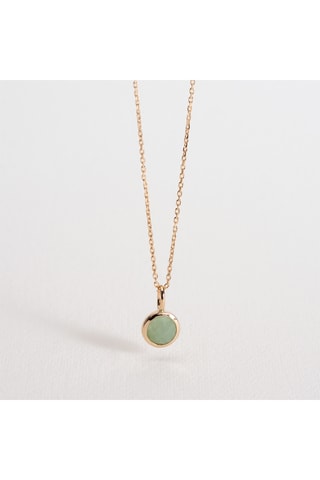 Pendentif Lisa – Plaqué or jaune et aventurine