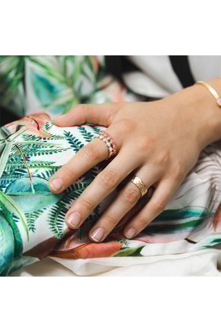 Bague Mimi - Plaqué or jaune et amazonites