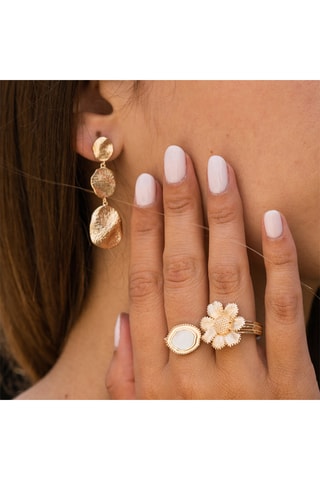 Bague Ninon - Plaqué or jaune et nacre