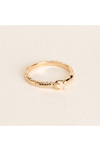 Bague Chloe - Plaqué or jaune et pierre de lune