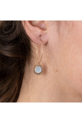 Créoles Blanchette - Plaqué or jaune et nacre