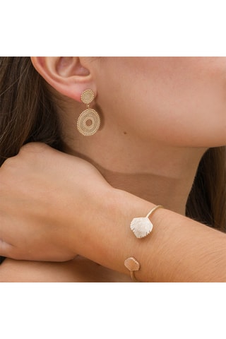 Boucles d’oreilles Aimée - Plaqué or jaune et agate