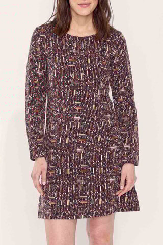 Vestido recto Wabi - Marrón