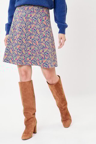 Falda trapecio Sigrun - Azul cobalto