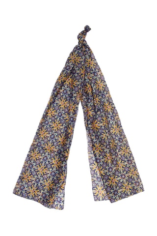 Fular de seda Nolin - Beige y gris claro