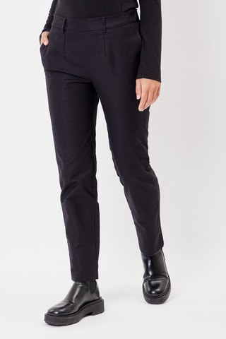Pantalón de algodón orgánico de tiro alto Anita - Negro