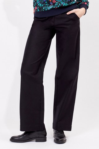 Pantalón de algodón orgánico de tiro alto Ernst - Negro