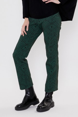 Pantalón de tiro alto Sachin - Verde oscuro