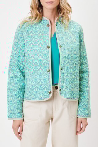 Chaqueta de algodón orgánico Aneto - Turquesa