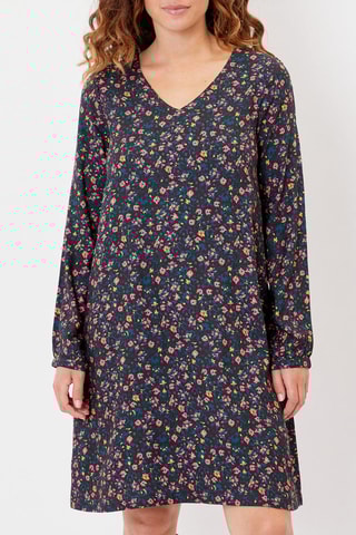 Vestido recto Noemie - Negro y rosa