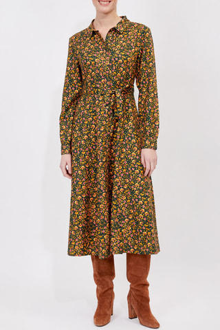 Vestido camisero Anna - Verde pino